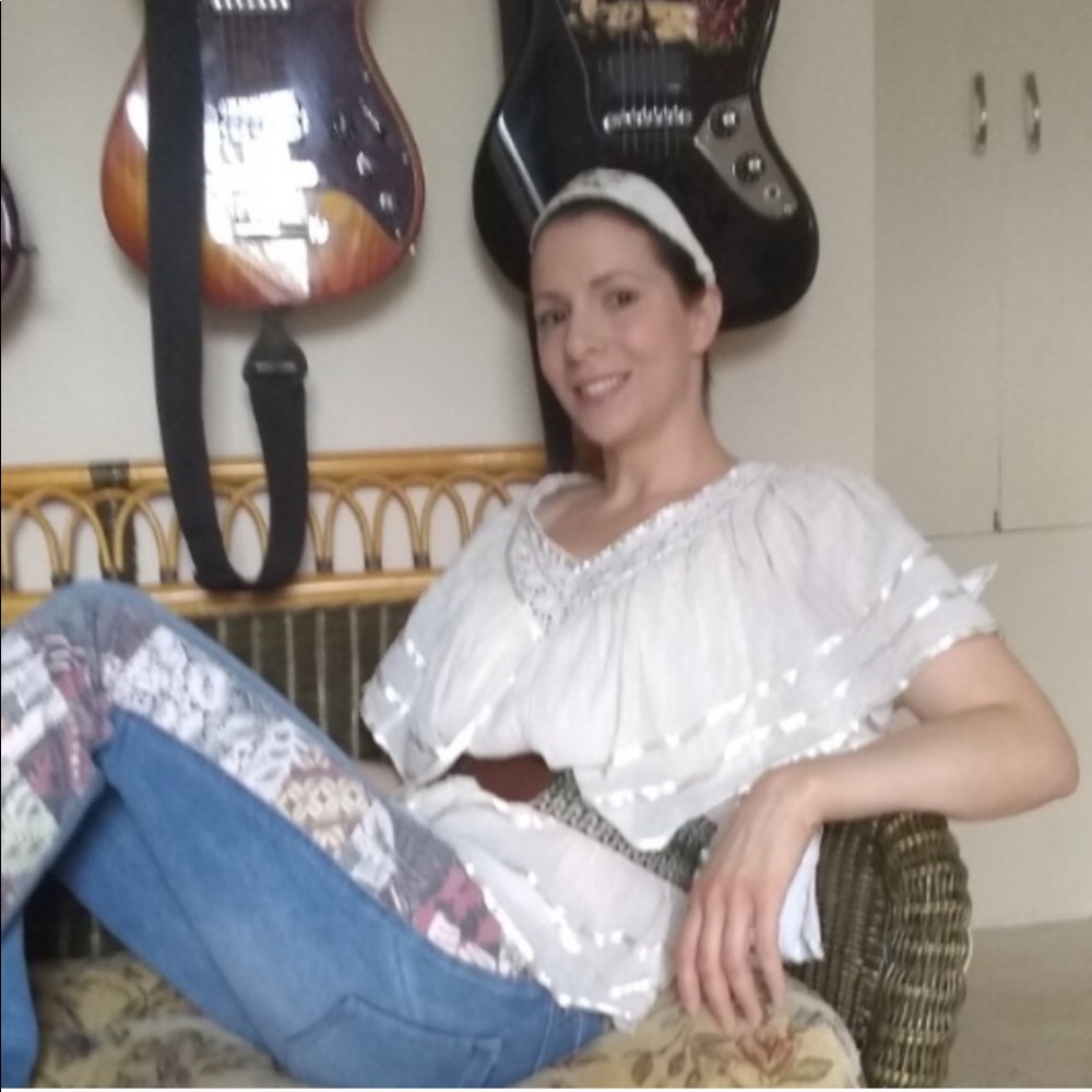 Mexican blouse crochet lace angelita